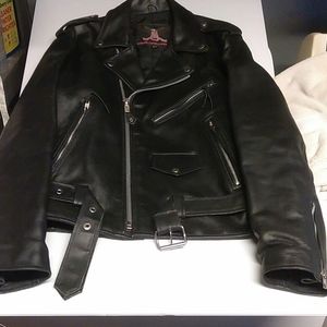 Vanguard Leather of America Biker Jacket Size 44